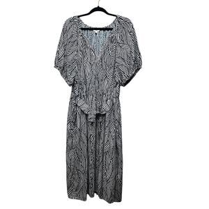Terra & Sky Maxi Dress Women 4X Zebra Print Party Occasion Event Relaxed Comfort